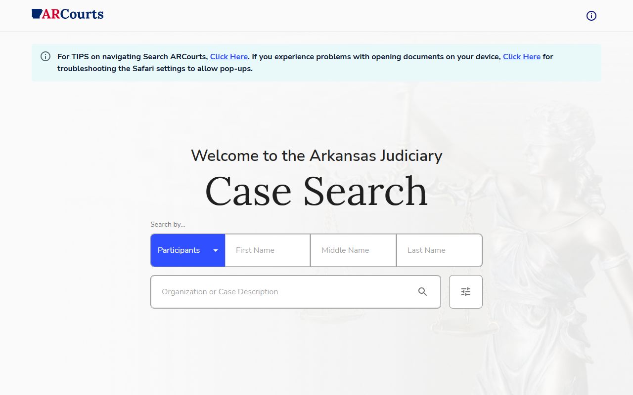 Johnson County court records after arrest Search ARCourts portal
